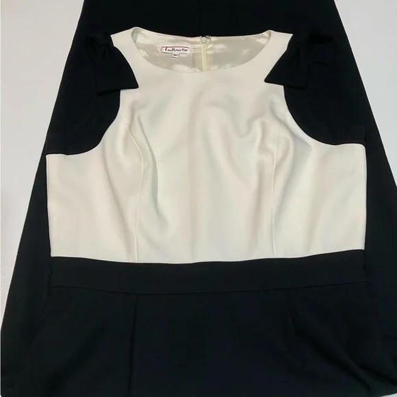 🌱NWT Talbots Women’s Maxi Black/White Shoulders Bows Details, Size 6 - Picture 10 of 13